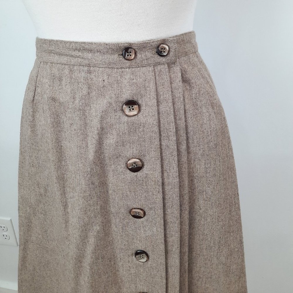 Vtg 70s wool button midi skirt - Newsport brand - Picture 9 of 12